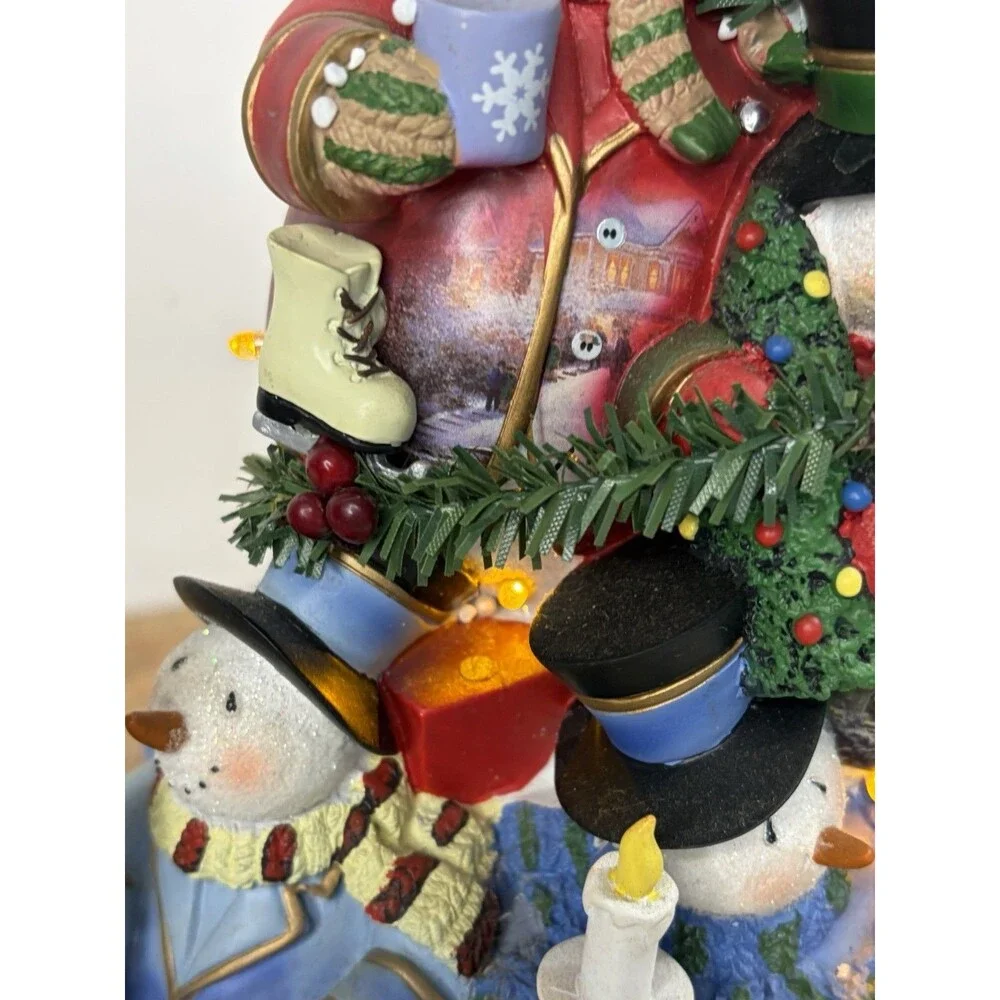 Thomas Kinkade 2009 Bradford Exchange Home For The Holiday Snowman Tree #A0796